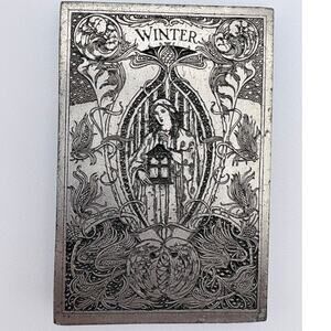 1974 Bergamot Winter Etched Silver-Tone Belt Buckle